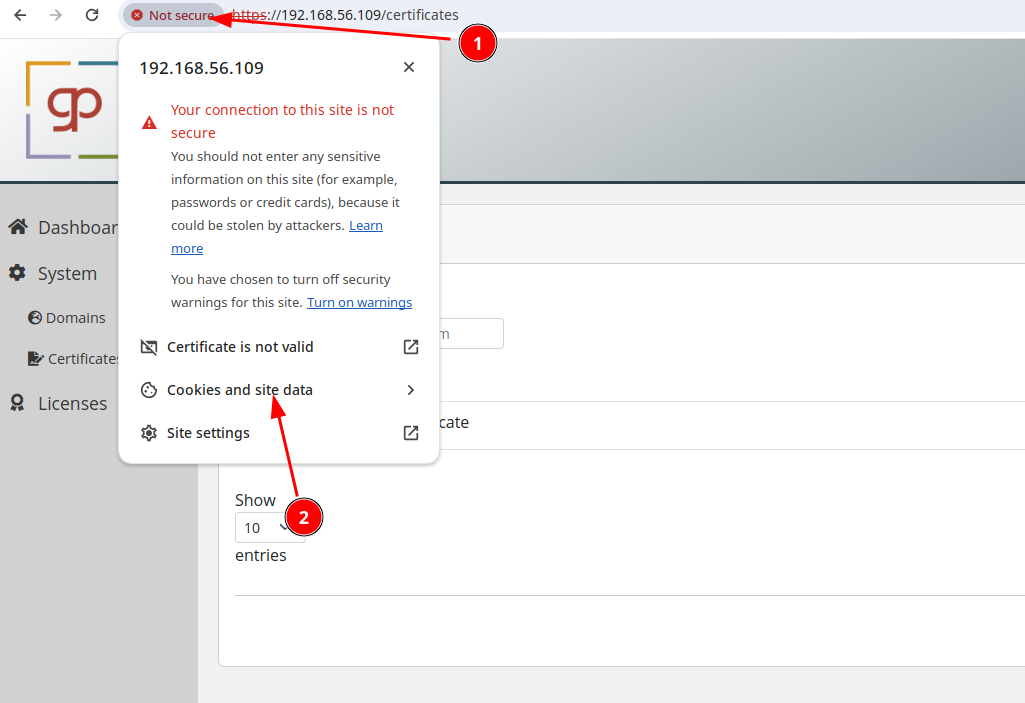 remove website cookies and site data chrome