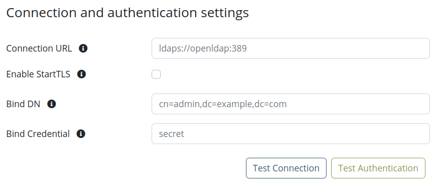 add user federation connection