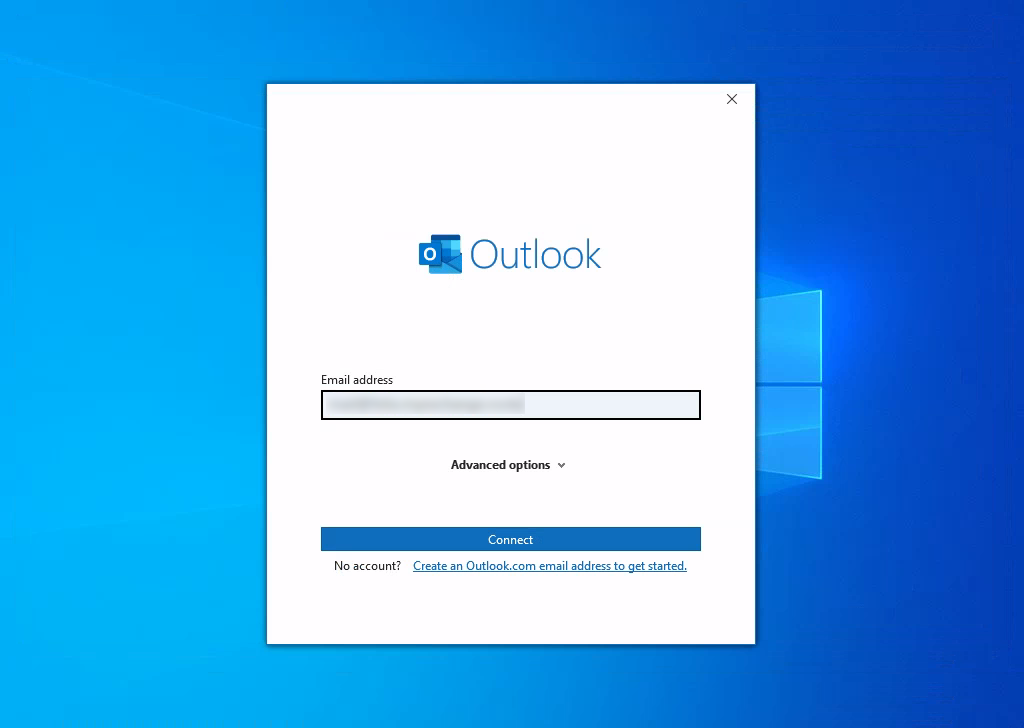 Create new Outlook profile