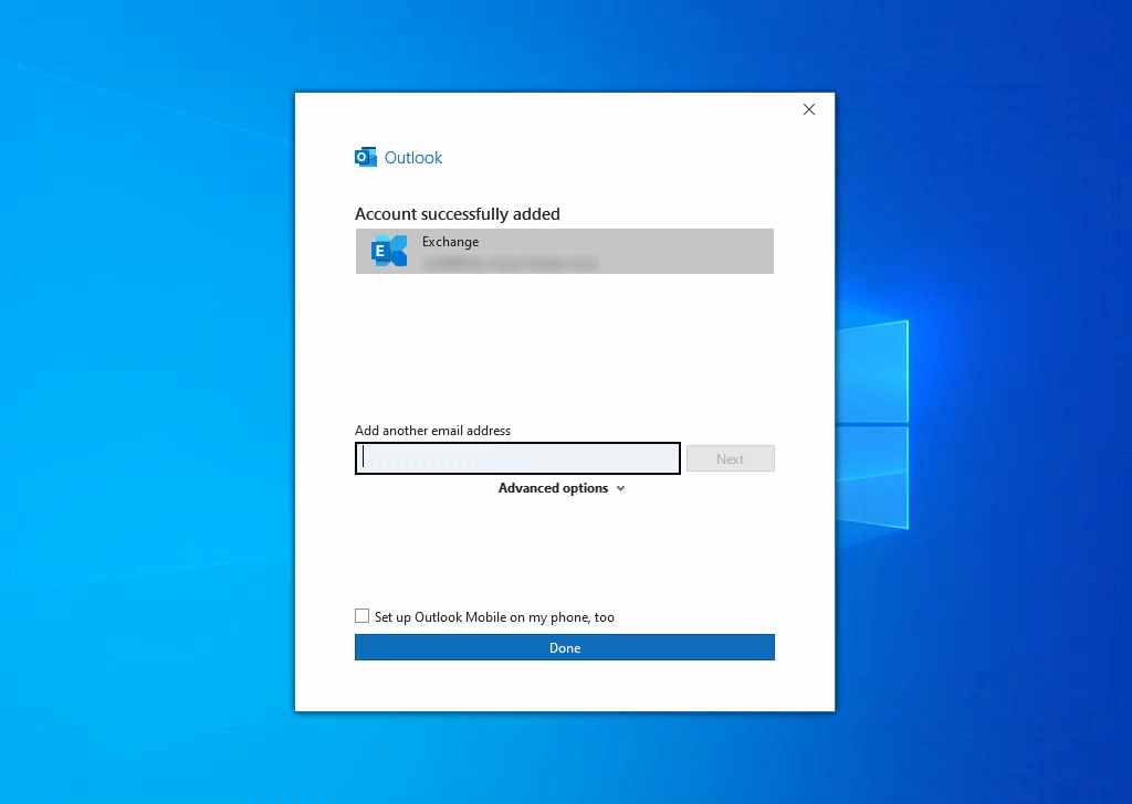 Create new Outlook profile